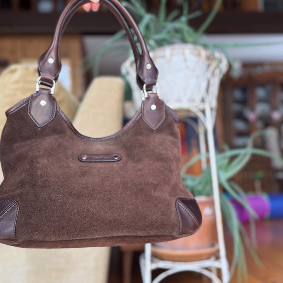 Cole Haan Brown Suede and Leather Purse - Picture 10 of 14